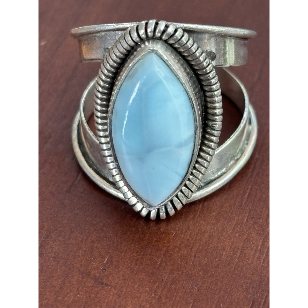 Sterling Silver Larimar Ring Size 5
